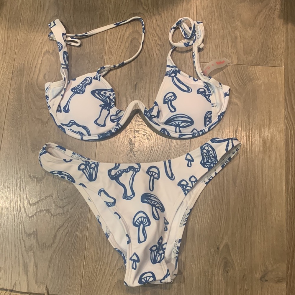 Small mushroom bathing suit NWT